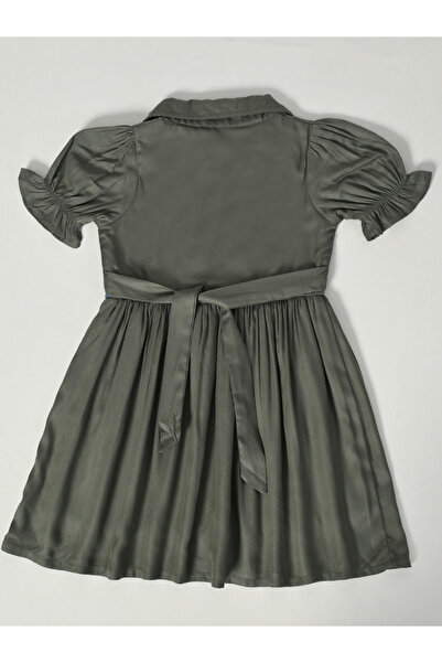 Bella Moda By Styli Embroidered Puff Sleeve Knee-Length Dress