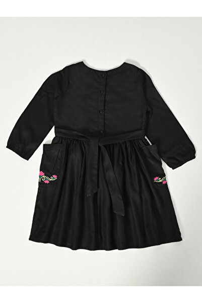 Bella Moda By Styli Floral Embroidered Wrap Knee-Length Dress