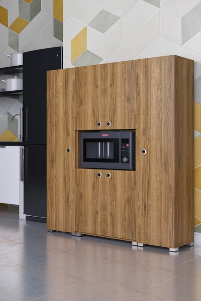 moka park avm 6 Kapaklı Çok Geniş Raflı Mikrodalga Fırın Dolabı Çok Amaçlı Dolap