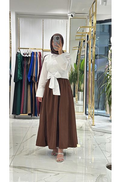 She Olive Modal Fabric Hijab Sports Skirt with Pockets