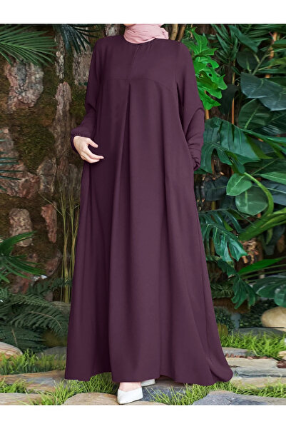 Take Two By Styli Women Solid Cuffed Sleeves Jalabiya with Zip Front