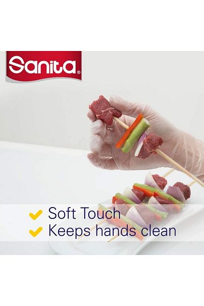 Sanita 100-Piece Multi Purpose Disposable Glove Set White Medium