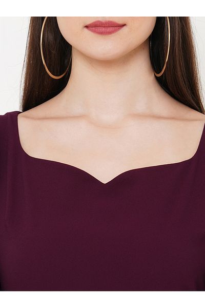 Mish By Styli Sweetheart Neck Embellished Waistband Maxi Dress