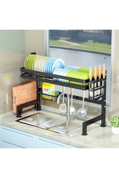 sharpdo Double Deck Kitchen Rack Plate Storage Rack