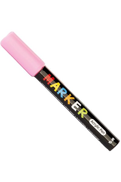 BY M&G COLLECTİON Marker cu vopsea acrilică, vârf rotund, 2 mm, roz, M&G