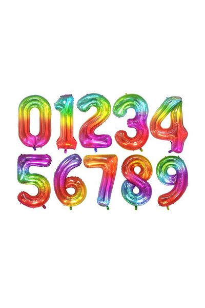 daço Foil Balloon Figure 6 Rainbow Daco, 85 cm