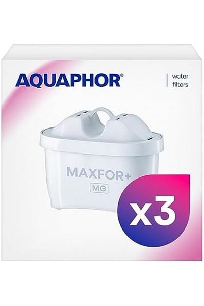 Aquaphor Water Filter with Magnesium MAXFOR+ Pack 3 Fits Brita Jugs - 200 L