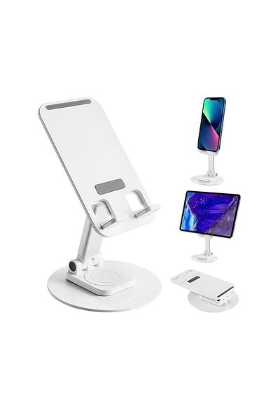 K KATHODE Desk Phone Holder, 360° Rotation, Adjustable, Foldable, Height Adjustable