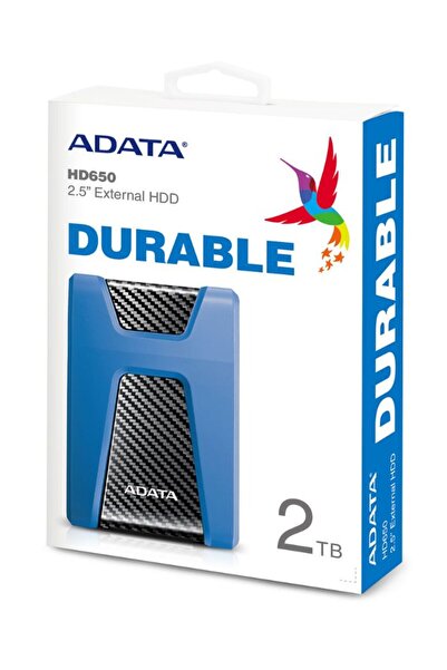 Adata HD650 DURABLE External HDD | Anti Shock Hard Drive | Compatible with PS5 XBOX