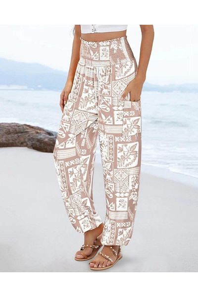 Silerra Women's Patterned Single Jersey Pants