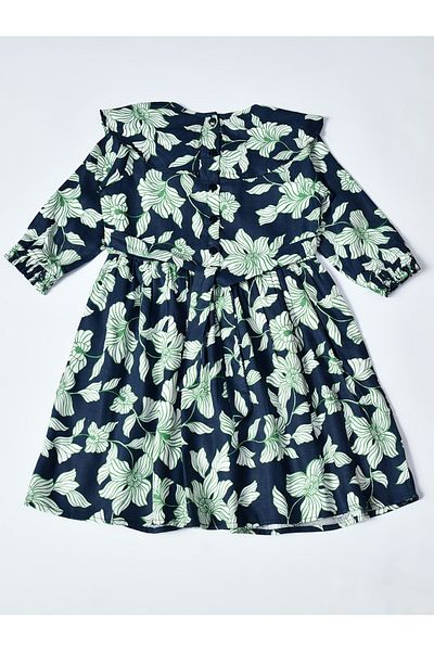 Bella Moda By Styli All-Over Floral Print Ruffle Trim Cotton Dress