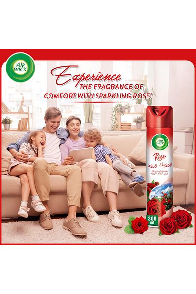 Air Wick Aerosol Rose Scent 3 x 300 ml