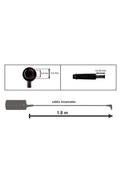 HP Incarcator pentru laptop EliteBook 8540w 19.5V 11.8A 230W mufa 7.4x5.0x12.0mm