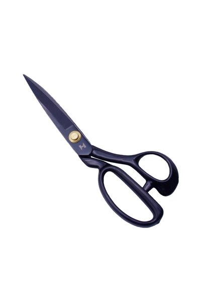 Strong Household and Professional Tailoring Scissors, Straight Blade, Black Handle, Stainless Steel Carbon