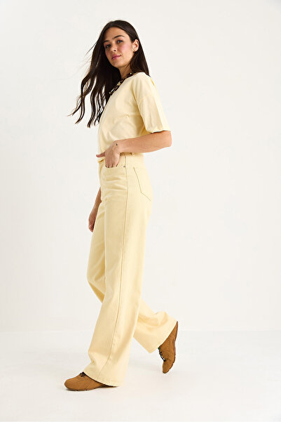 Bianco Lucci Women's High Waist Straight Denim Trousers 1071 60283420