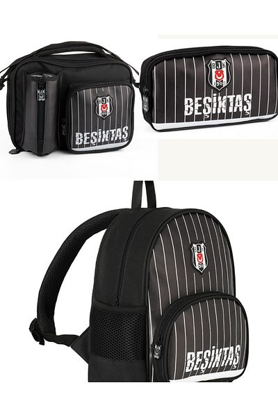 Beşiktaş Комплект раница + чанта за обяд + калъф за моливи за официалния лицензиран отбор на Бешикташ