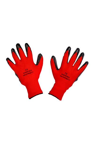 COBI SMART® Work gloves, Latex, Red/Black, no. 10 – COBI SMART®