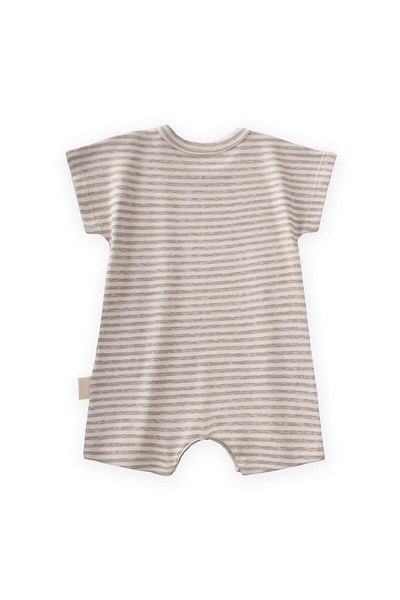 Cigit Striped Jumpsuit 0-12 Months Ecru