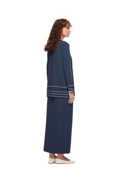 MISS DALIDA Indigo Openwork Detailed Elegant Suit T24Y-0015