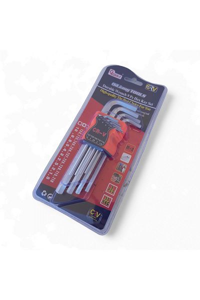 COBI SMART® 9-piece hexagonal hex key set, intermediate sizes, holder included – COBI SMART®
