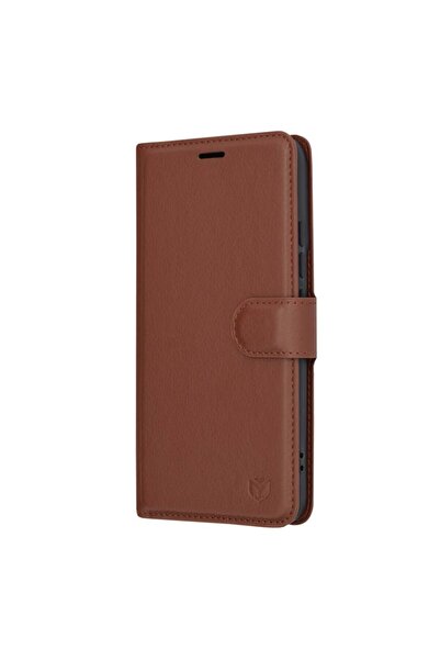 SKYDDAR INNOVATION Θήκη για Xiaomi 14, Δερμάτινη θήκη τύπου βιβλίου, με εσωτερικό πορτοφόλι, Premium φινιρίσματα, σετ αυτοκόλλητων, καφέ