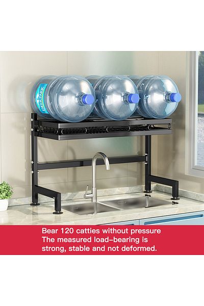 sharpdo Double Deck Kitchen Rack Plate Storage Rack