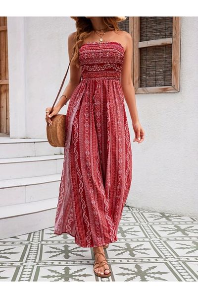 velmorafashion Salopetă de damă cu guler Gipe, cu fantă în față, cu model, cu model