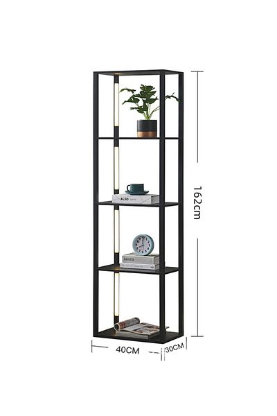 sharpdo Living Room Bedroom Study Room Decoration LED Bookshelf Lamp, Movable 4-Tier Floor Lamp