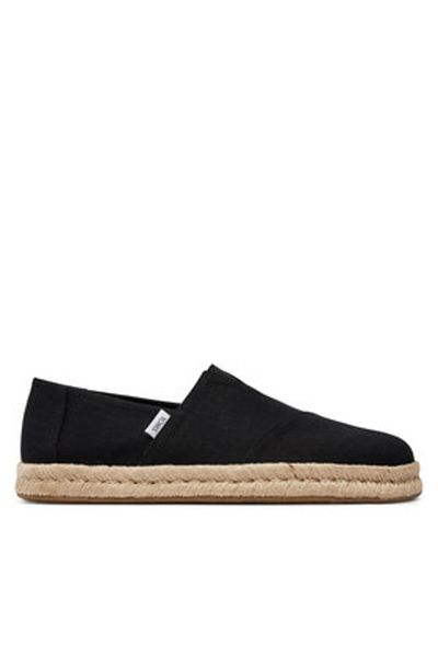 Toms Men's Espadrilles black TOMS-10019875 001 BLK RCLD CTN SLB WVN MN ALROPE ESP BLACK