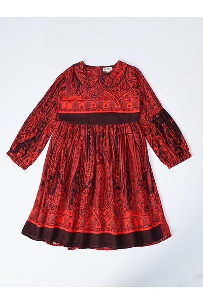 Bella Moda By Styli All-Over Printed Peter Pan Collared A-Line Dress