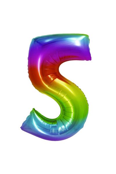 daço Foil Balloon Figure 5 Rainbow Daco, 85 cm