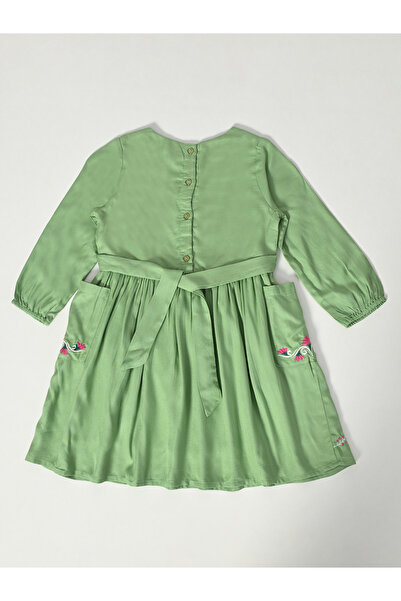 Bella Moda By Styli Floral Embroidered Wrap Knee-Length Dress