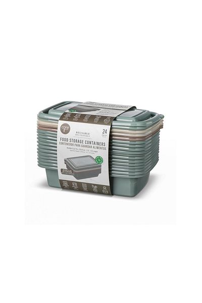 Core Kitchen Stackable Home Food Storage Boxes with Lids Assorted Color 1 Liter