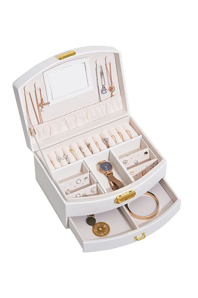 sharpdo Double Layer Jewelry Drawer Storage Box 20*17*10CM