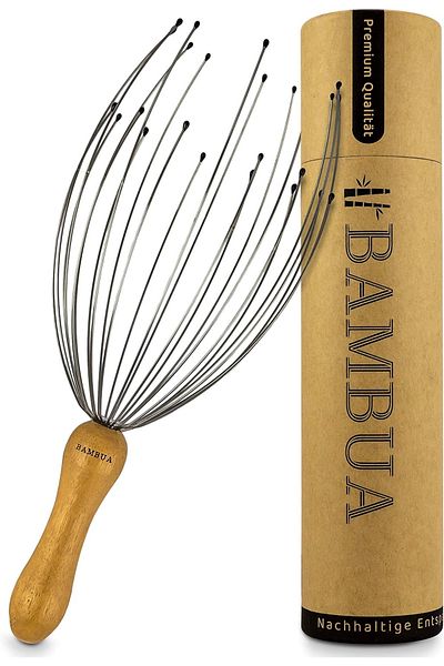 Bambua Bambua head massager, bamboo handle
