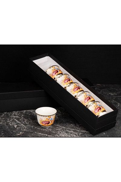 TOHFAT-AL MAIDAH 6-piece Romeo and Juliet Gold Luxury Coffee Cups