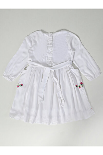 Bella Moda By Styli Floral Embroidered Wrap Knee-Length Dress