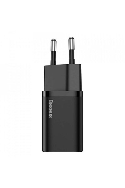 Baseus Super Si Wall Charger With Type-c To Lightning Cable, Pd, 20w, (TZCCSUP-B01) - Black