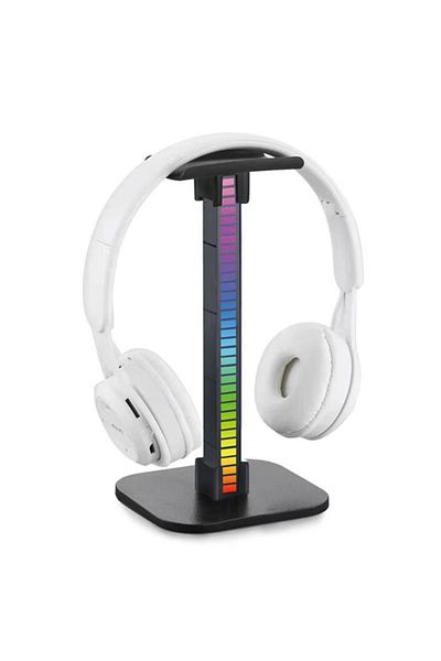 sharpdo Luminous Game Headphone Stand Headphone Display Stand Detachable with USB Interface