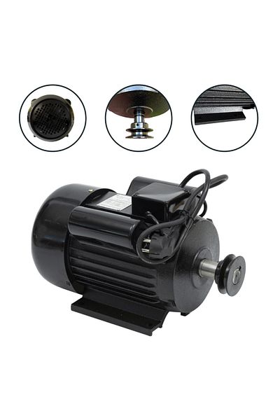 COBI SMART® Motor electric monofazat RUSHAT, 2.2 kW, bobinaj cupru, 2 condensatori, fulie otel inclusa