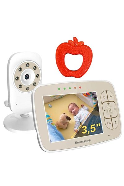 SMARTIC ® Willcare Baby Monitor Night Vision Automat, Display XXL TFT 3.5", Temperature Alarm, 300m