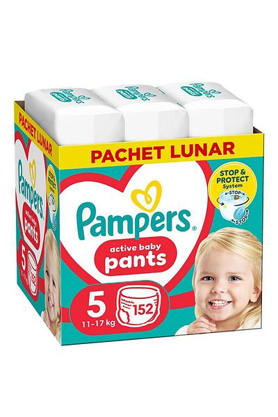 Pampers Scutece-Chilotel Pampers Active Baby XXL Box, Marimea 5, 11kg-17kg, 152 buc