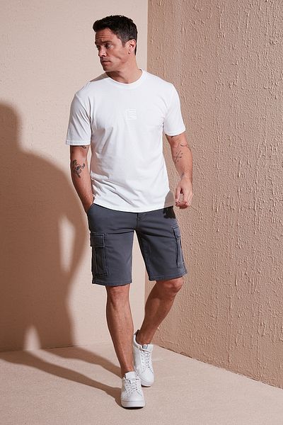 Buratti Stretch Cotton Regular Fit Normal Waist Cargo Pocket Shorts Men's Shorts 4510S79Milan