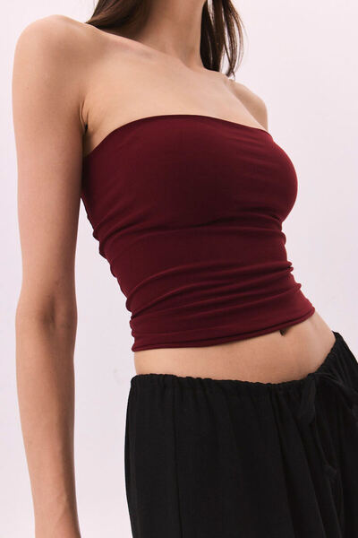 MERLİ. Strapless Double Blouse