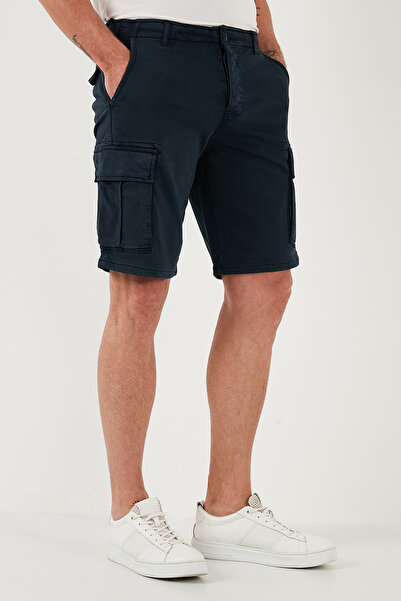 Buratti Stretch βαμβακερό κανονική εφαρμογή Κανονική μέση Cargo σορτς με τσέπες Ανδρικό σορτς 4510S79MILAN