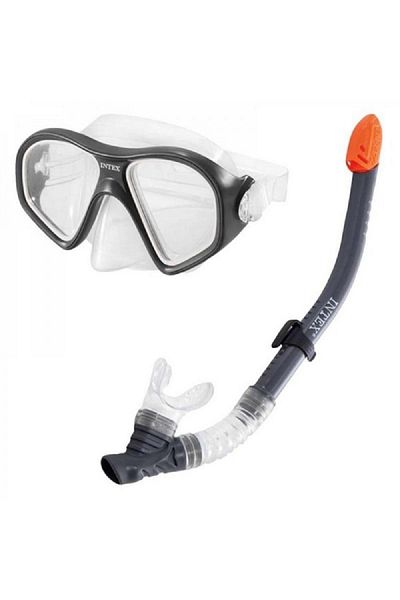 Intex Reef Rider Swim Set Mask with Snorkel Grey and Clear
