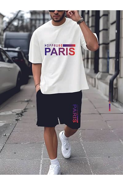 HOFFNUNG Full Shorts Paris Hoffnung Tower Oversize