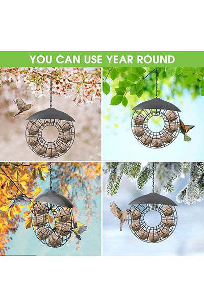 MOMSIV bird feeder, metal, black, 40 x 24 cm