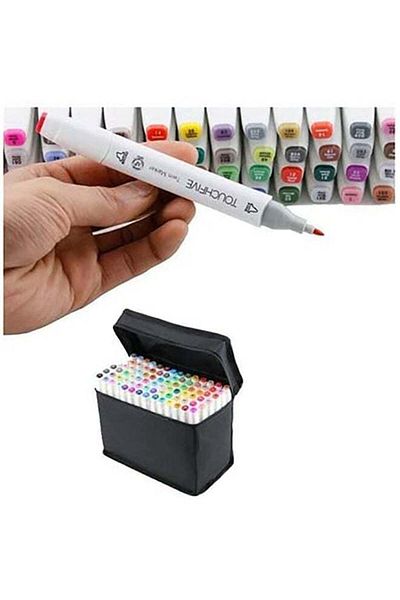 fulina Two-Headed Marker Pen,80 Colors,Ergonomic pen design,for Drawing Writing