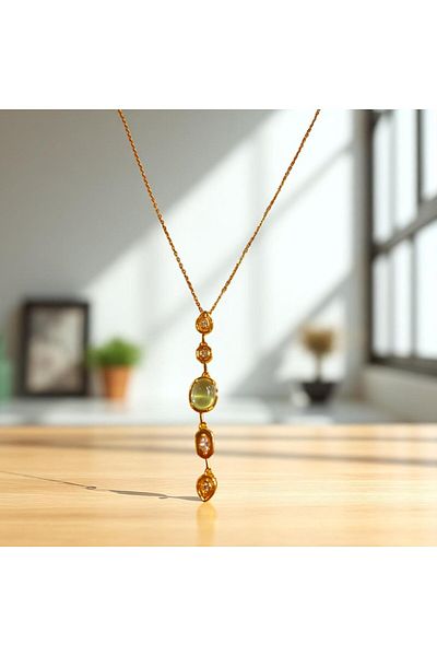 CANMODA Aurora Sparkle – Gold Color Steel Necklace